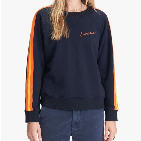 MOTHER The Square (Sweatshirt) in Sunshine - Navy - NWT - Picture 1 of 6